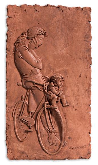 BRUNO LUCCHESI Two terracotta relief sculptures.